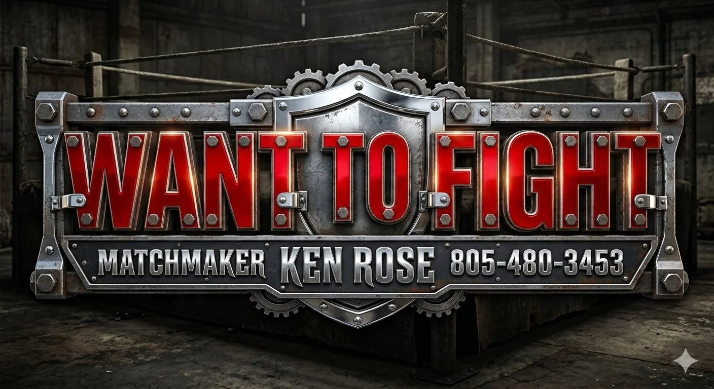 Want to Fight promotional artwork with matchmaker Ken Rose